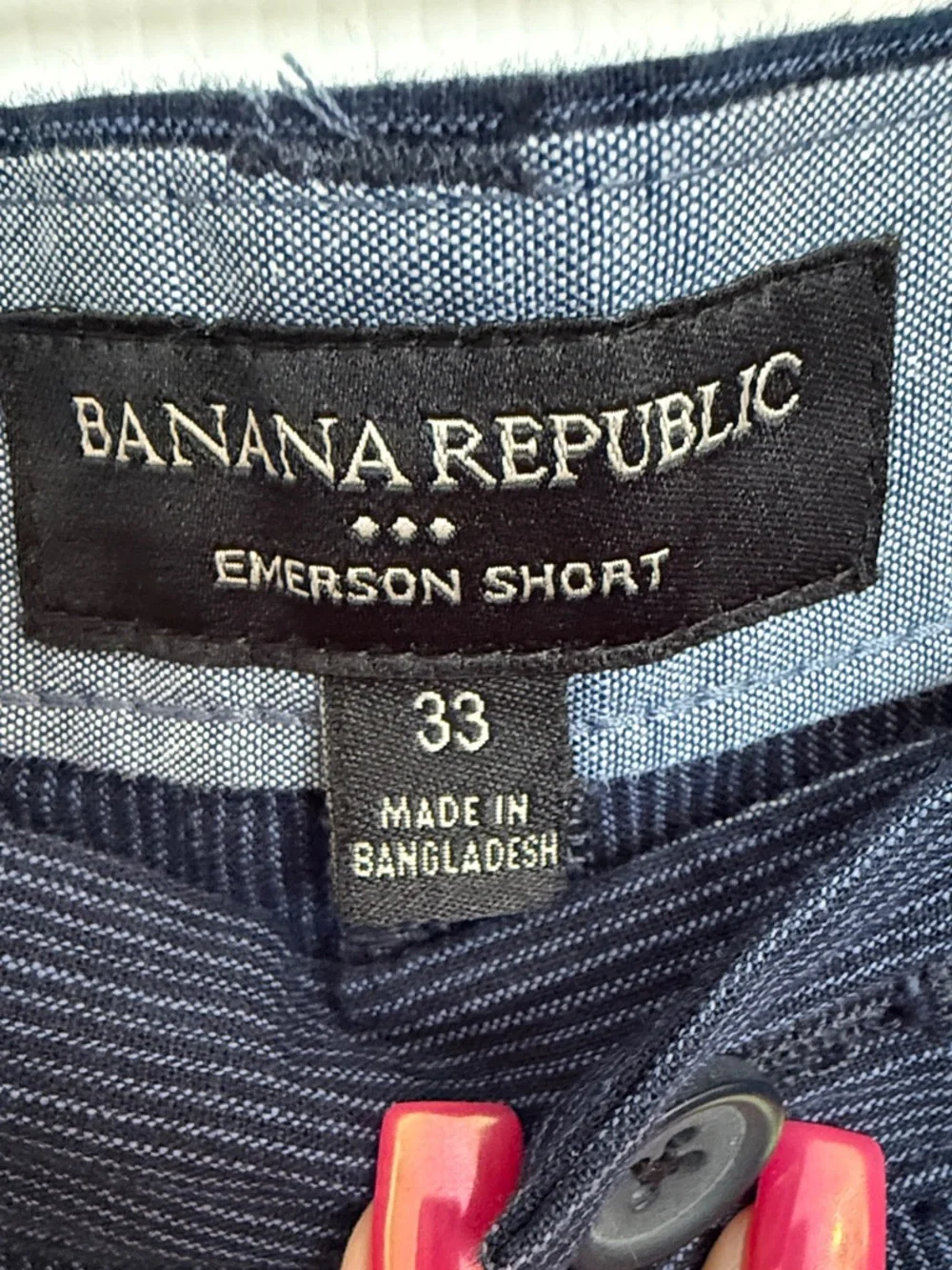 Banana Republic Men’s Navy Blue Flat-Front Shorts